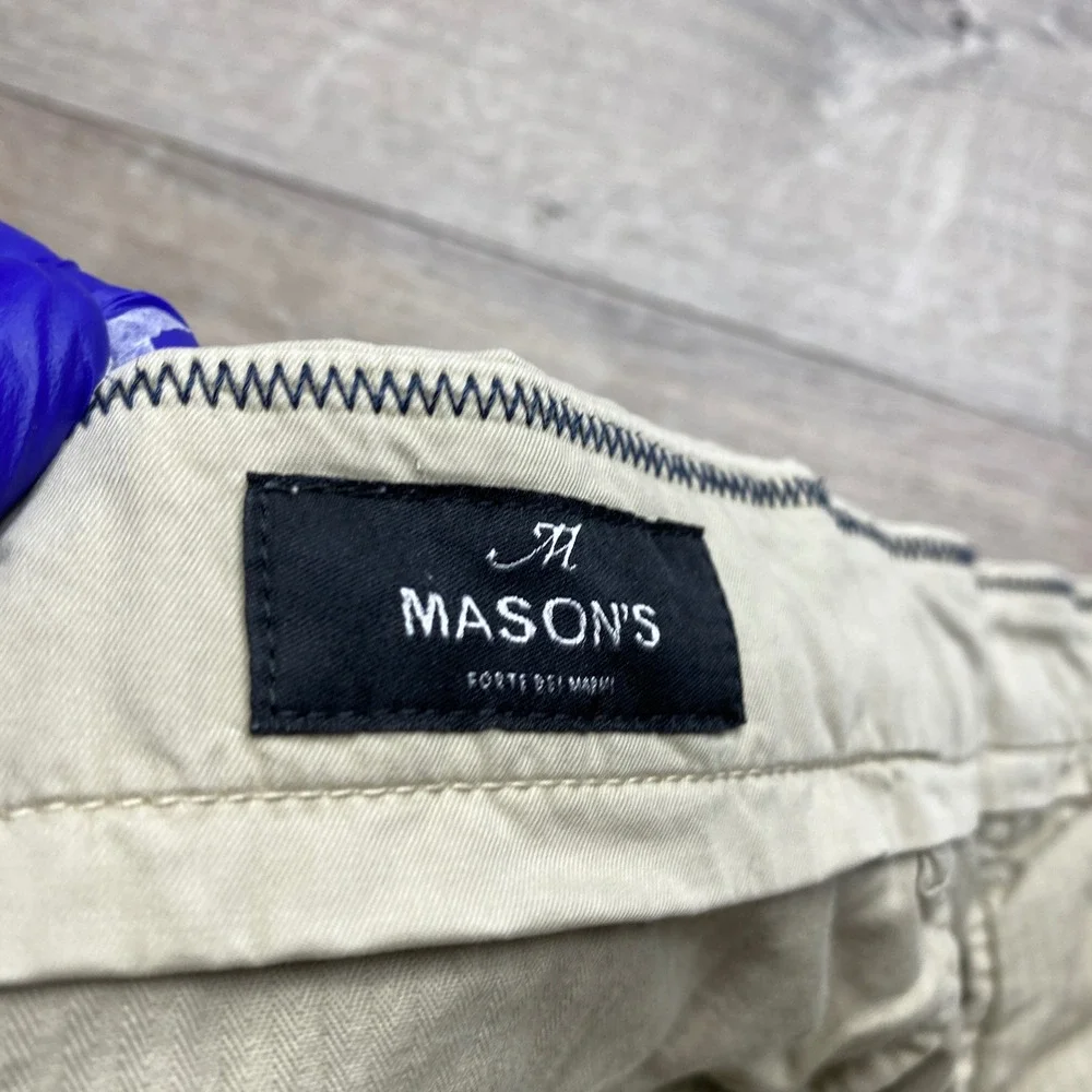 Mason's Chino Shorts Mens 52 Beige Cotton Stretch Forte dei Marmi Casual